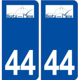 44  Batz sur Mer logo ville autocollant plaque stickers