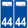 44  Batz sur Mer logo ville autocollant plaque stickers