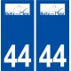 44  Batz sur Mer logo ville autocollant plaque stickers