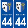 44  Batz sur Mer blason ville autocollant plaque stickers