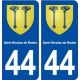 44  Saint Nicolas de Redon blason ville autocollant plaque stickers