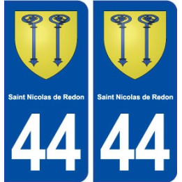 44  Saint Nicolas de Redon blason ville autocollant plaque stickers