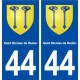 44  Saint Nicolas de Redon blason ville autocollant plaque stickers
