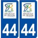 44  Saint Nicolas de Redon logo ville autocollant plaque stickers