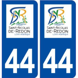 44  Saint Nicolas de Redon logo ville autocollant plaque stickers