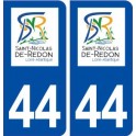 44  Saint Nicolas de Redon logo ville autocollant plaque stickers