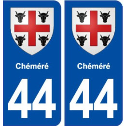 44  Chéméré blason ville autocollant plaque stickers