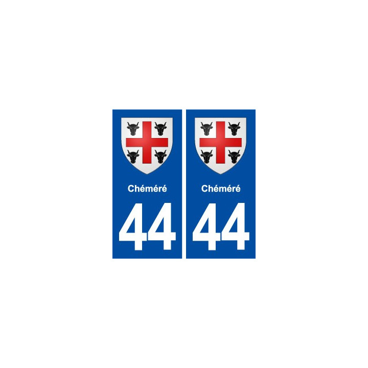 44  Chéméré blason ville autocollant plaque stickers