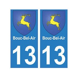 13 Bouc-Bel-Air ville autocollant plaque
