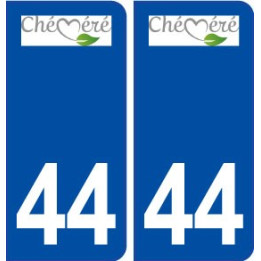 44  Chéméré logo ville autocollant plaque stickers