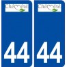 44  Chéméré logo ville autocollant plaque stickers
