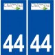 44  Chéméré logo ville autocollant plaque stickers