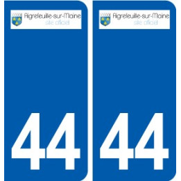 44  Aigrefeuille sur Maine logo ville autocollant plaque stickers
