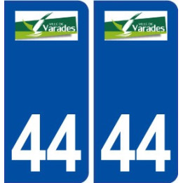 44  Varades logo ville autocollant plaque stickers