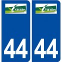44  Varades logo ville autocollant plaque stickers