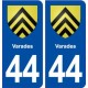 44  Varades blason ville autocollant plaque stickers