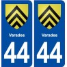 44  Varades blason ville autocollant plaque stickers