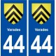 44  Varades blason ville autocollant plaque stickers