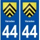 44  Varades blason ville autocollant plaque stickers