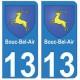 13 Bouc-Bel-Air ville autocollant plaque