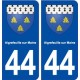 44  Aigrefeuille sur Maine blason ville autocollant plaque stickers