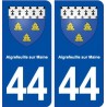 44  Aigrefeuille sur Maine blason ville autocollant plaque stickers