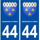 44  Aigrefeuille sur Maine blason ville autocollant plaque stickers