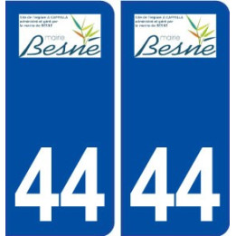 44  Besné logo ville autocollant plaque stickers