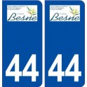 44  Besné logo ville autocollant plaque stickers