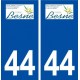 44  Besné logo ville autocollant plaque stickers