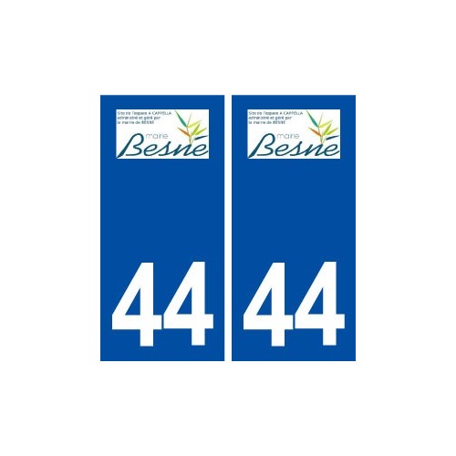 44  Besné logo ville autocollant plaque stickers