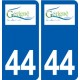 44  Gétigné logo ville autocollant plaque stickers