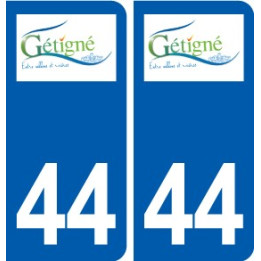 44  Gétigné logo ville autocollant plaque stickers