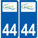44  Gétigné logo ville autocollant plaque stickers