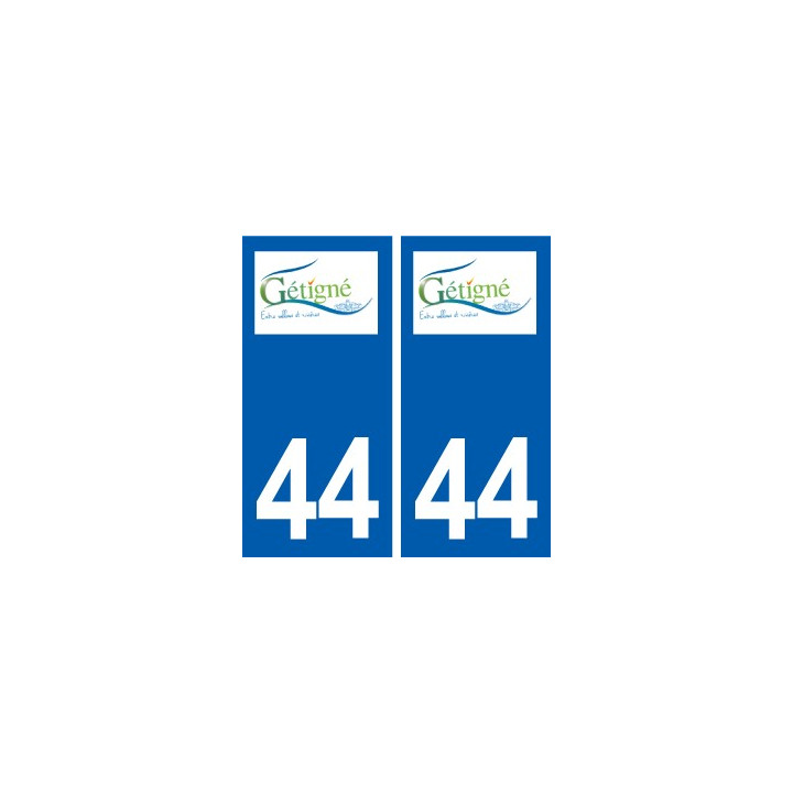 44  Gétigné logo ville autocollant plaque stickers