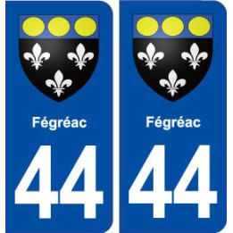 44  Fégréac blason ville autocollant plaque stickers