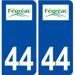 44  Fégréac logo ville autocollant plaque stickers