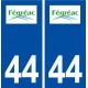 44  Fégréac logo ville autocollant plaque stickers