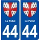 44  Le Pallet blason ville autocollant plaque stickers