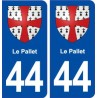 44  Le Pallet blason ville autocollant plaque stickers