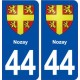 44  Nozay blason ville autocollant plaque stickers