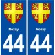 44  Nozay blason ville autocollant plaque stickers