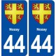 44  Nozay logo ville autocollant plaque stickers