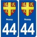 44  Nozay logo ville autocollant plaque stickers