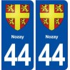 44  Nozay logo ville autocollant plaque stickers