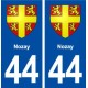 44  Nozay logo ville autocollant plaque stickers