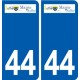 44  Saffré logo ville autocollant plaque stickers
