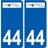 44  Saffré logo ville autocollant plaque stickers
