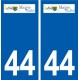 44  Saffré logo ville autocollant plaque stickers