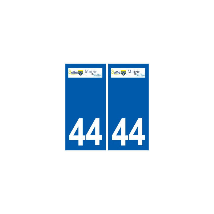 44  Saffré logo ville autocollant plaque stickers